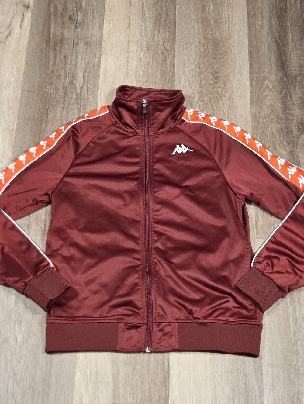 burgundy Kappa 222 Banda Anniston Track Jacket